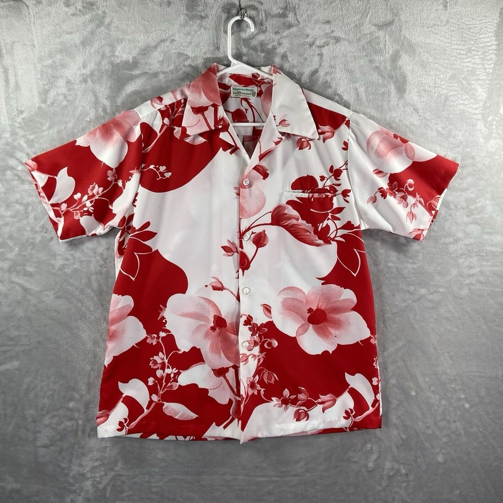 Vintage Walt Disney Shirt mens Large Polynesian Village Pre-1985 Floral Hawaiian